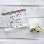 Load image into Gallery viewer, Home sweet home sign glass block PhotoBlock - Unique Prints
