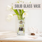 Load image into Gallery viewer, I Love You Custom Photo Glass Vase | Whimsical Hearts Gift Ideas | Personalized Acrylic Crystal Picture Flower Stand Home Decor Present Vase - Unique Prints
