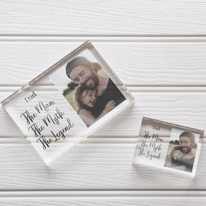 In Loving Memory Of Dad Picture Frame | Dad Memorial Frame | Dad Remembrance Gift PhotoBlock - Unique Prints