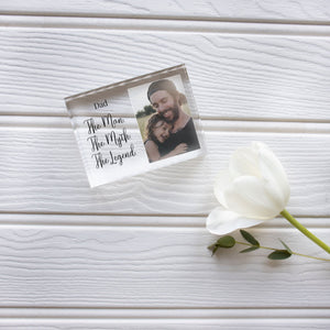 In Loving Memory Of Dad Picture Frame | Dad Memorial Frame | Dad Remembrance Gift PhotoBlock - Unique Prints