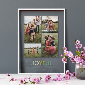 Joyful | Transparent Frame | Family Quote Photo Gift | Custom Photo Frame