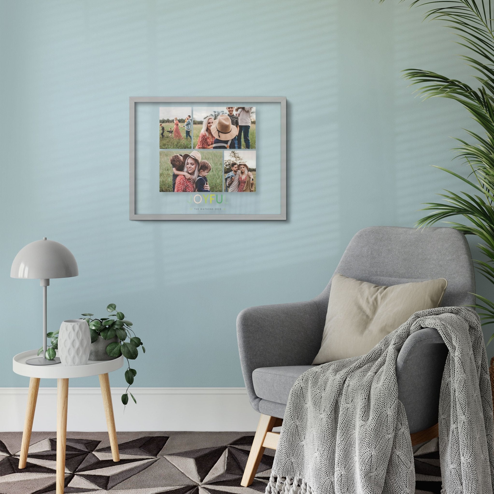 Joyful | Transparent Frame | Family Quote Photo Gift | Custom Photo Frame
