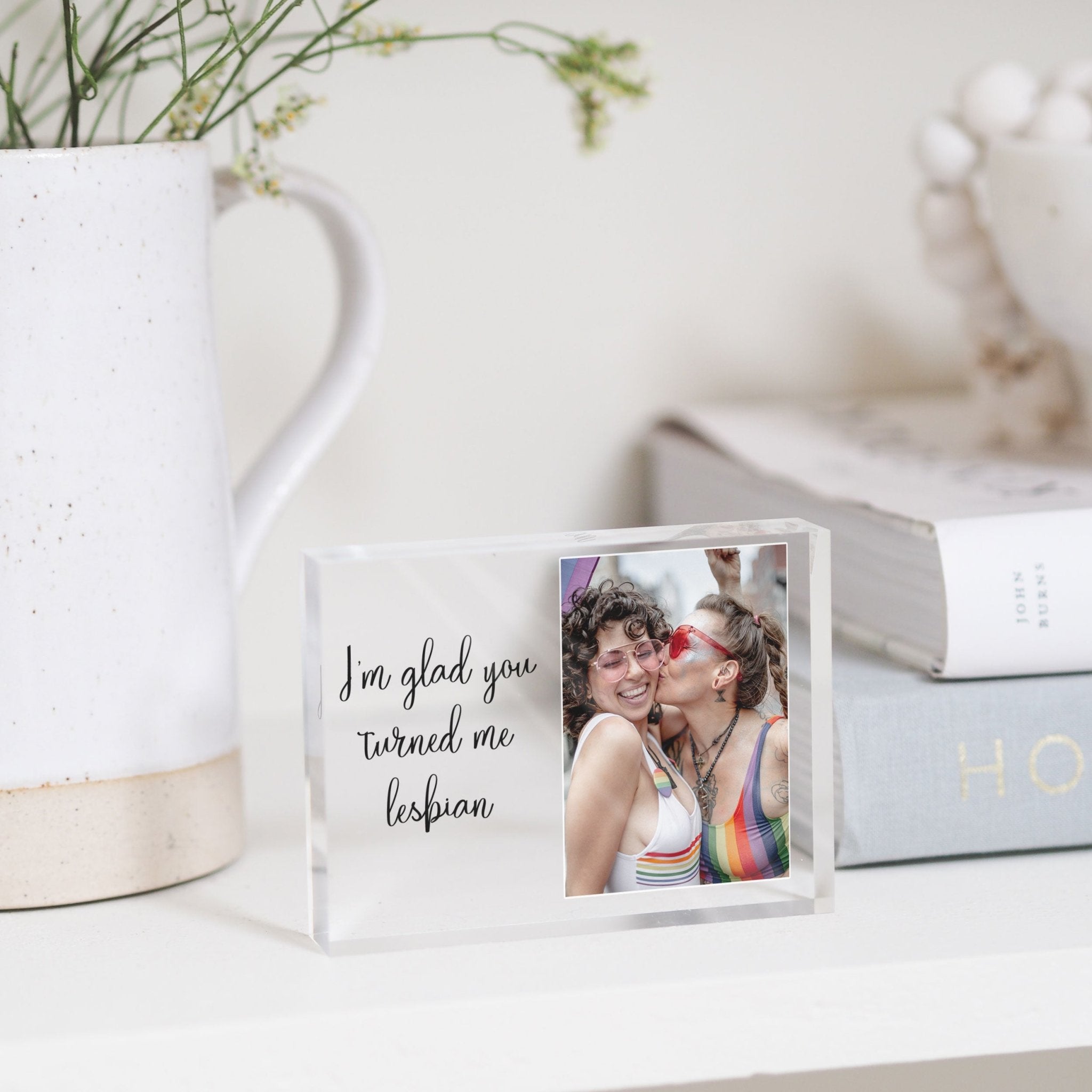 Lesbian Gifts | Lesbian Girlfriend Gift | Lesbian Wedding | LGBTQ Pride PhotoBlock - Unique Prints
