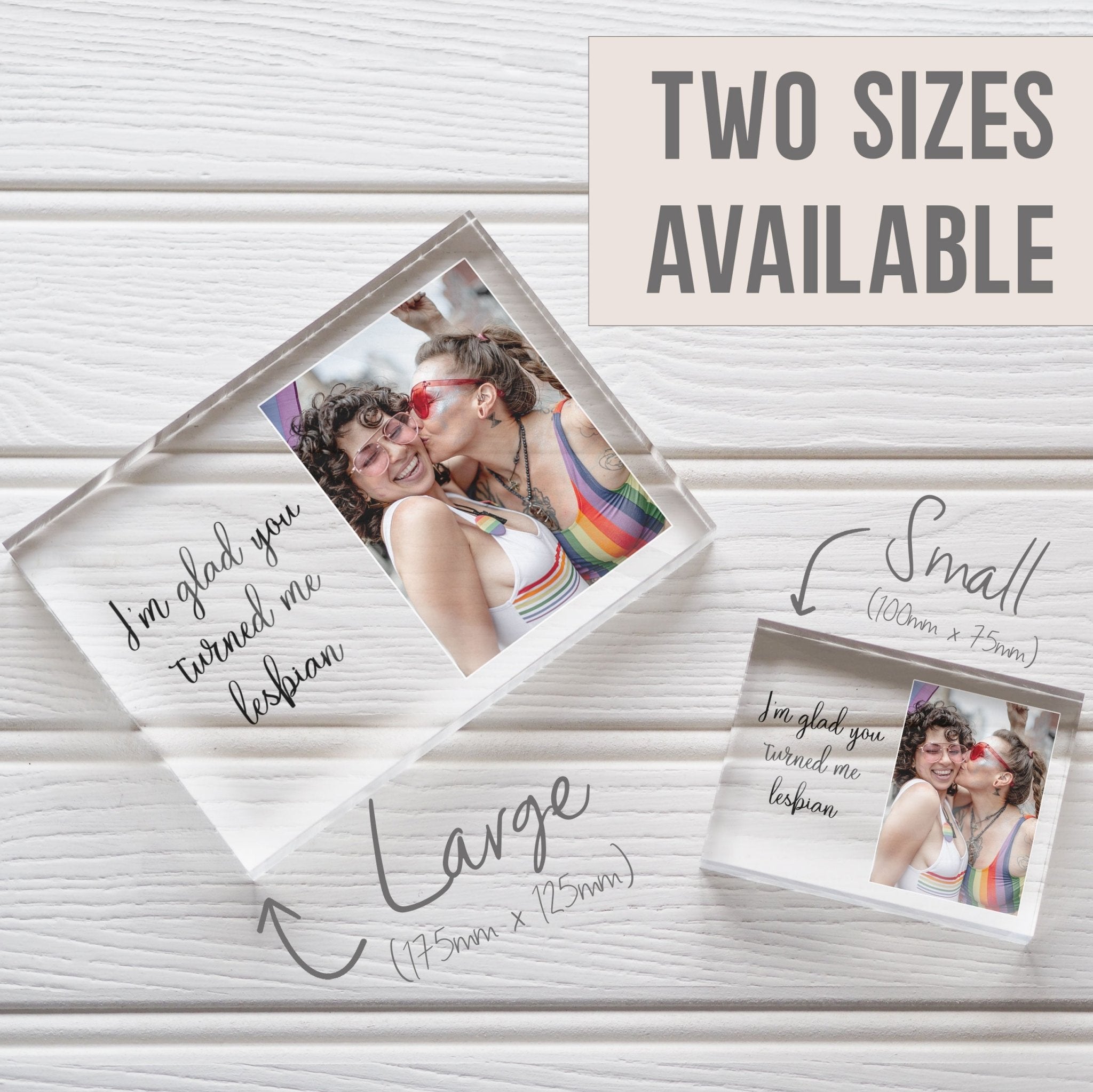 Lesbian Gifts | Lesbian Girlfriend Gift | Lesbian Wedding | LGBTQ Pride PhotoBlock - Unique Prints