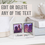 Load image into Gallery viewer, Lesbian Valentine Custom Photo Frame, Lesbian Wedding Gift PhotoBlock - Unique Prints
