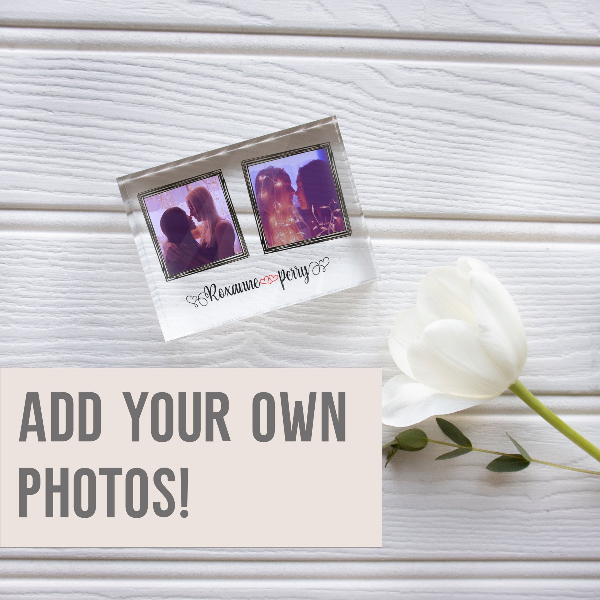 Lesbian Valentine Custom Photo Frame, Lesbian Wedding Gift PhotoBlock - Unique Prints