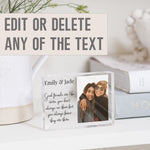 Load image into Gallery viewer, Long Distance Girl Best Friend Gift | Graduation Gift Best Friend | Girl For Girl Best Friend Moving Away Gift PhotoBlock - Unique Prints
