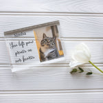Load image into Gallery viewer, Memorial Cat Picture Frame | Pet Memorial Ornament | Cat Memorial Gift PhotoBlock - Unique Prints
