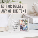 Load image into Gallery viewer, Memorial Gift For Loss Of Mom To Son | Mom Loss Frame | Mother Memorial Gift PhotoBlock - Unique Prints
