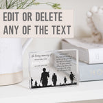 Load image into Gallery viewer, Military Memorial For Fallen Soldier | Soldier Remembrance | Loss Of Soldier PhotoBlock - Unique Prints

