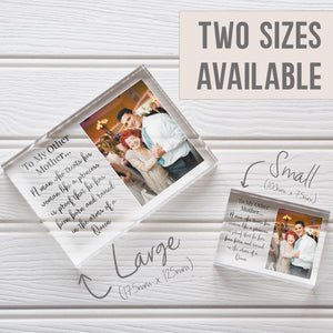Mother of the Groom Gift From Bride | Mother in Law Picture Frame PhotoBlock - Unique Prints