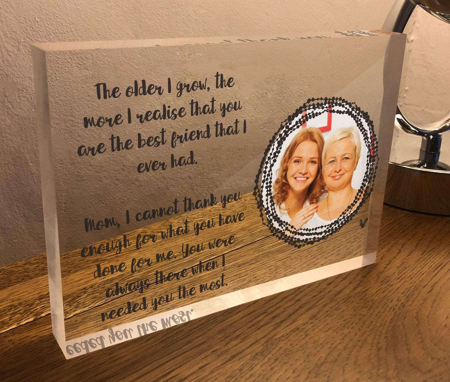 Mothers Day From Daughter, Mum Photo Frame, Personalized Gift For Mom From Daughter