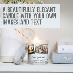 Multi Photo Frame, Three Best Friends Personalised Candle Holder | Best Friend Gift Idea | Custom Votive Glass w/ Picture Home Decor Present Candleholder - Unique Prints
