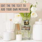 Load image into Gallery viewer, Multi Photo Frame, Three Best Friends Personalised Photo Glass Vase | Best Friend Gift Ideas | Custom Quotes Flower Stand w/ Picture Present Vase - Unique Prints
