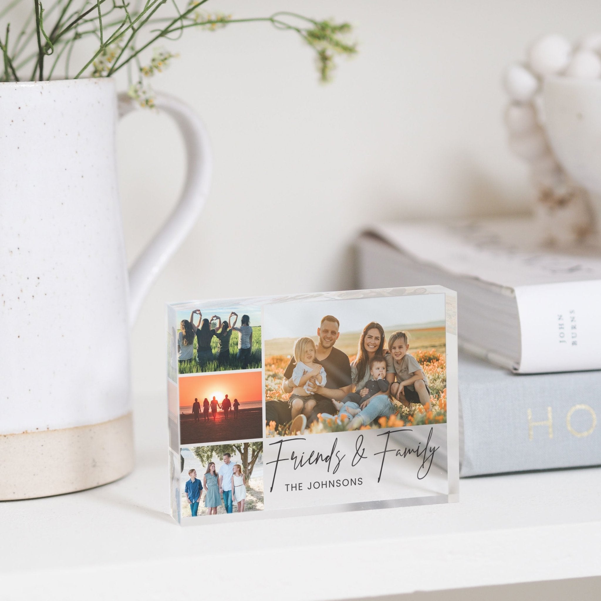 Multi-Picture Frame | Gift For Family | Friend Birthday Gift PhotoBlock - Unique Prints