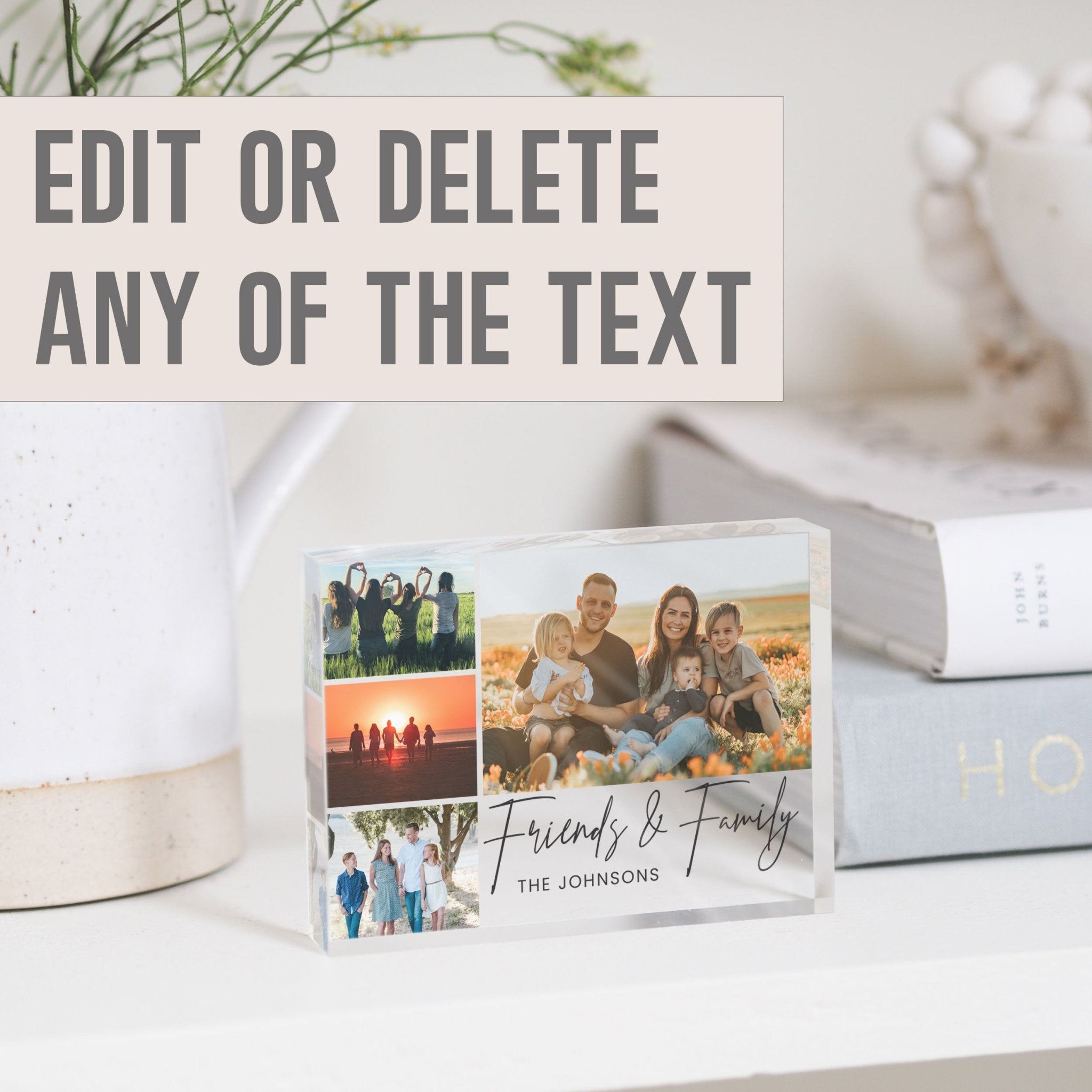 Multi-Picture Frame | Gift For Family | Friend Birthday Gift PhotoBlock - Unique Prints