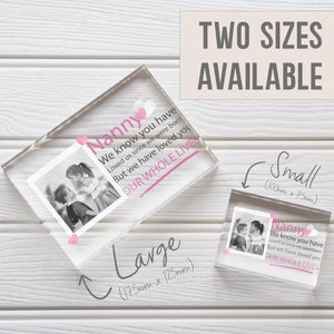 Nanny Gifts | Grandma Picture Frame | Great Nanny Gifts PhotoBlock - Unique Prints
