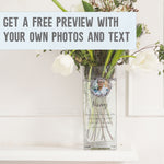 Load image into Gallery viewer, Nanny Quotes Custom Photo Glass Vase | Rustic Wreath Nursemaid Gift Idea | Personalized Flower Stand with Picture, Home Decor Present Vase - Unique Prints
