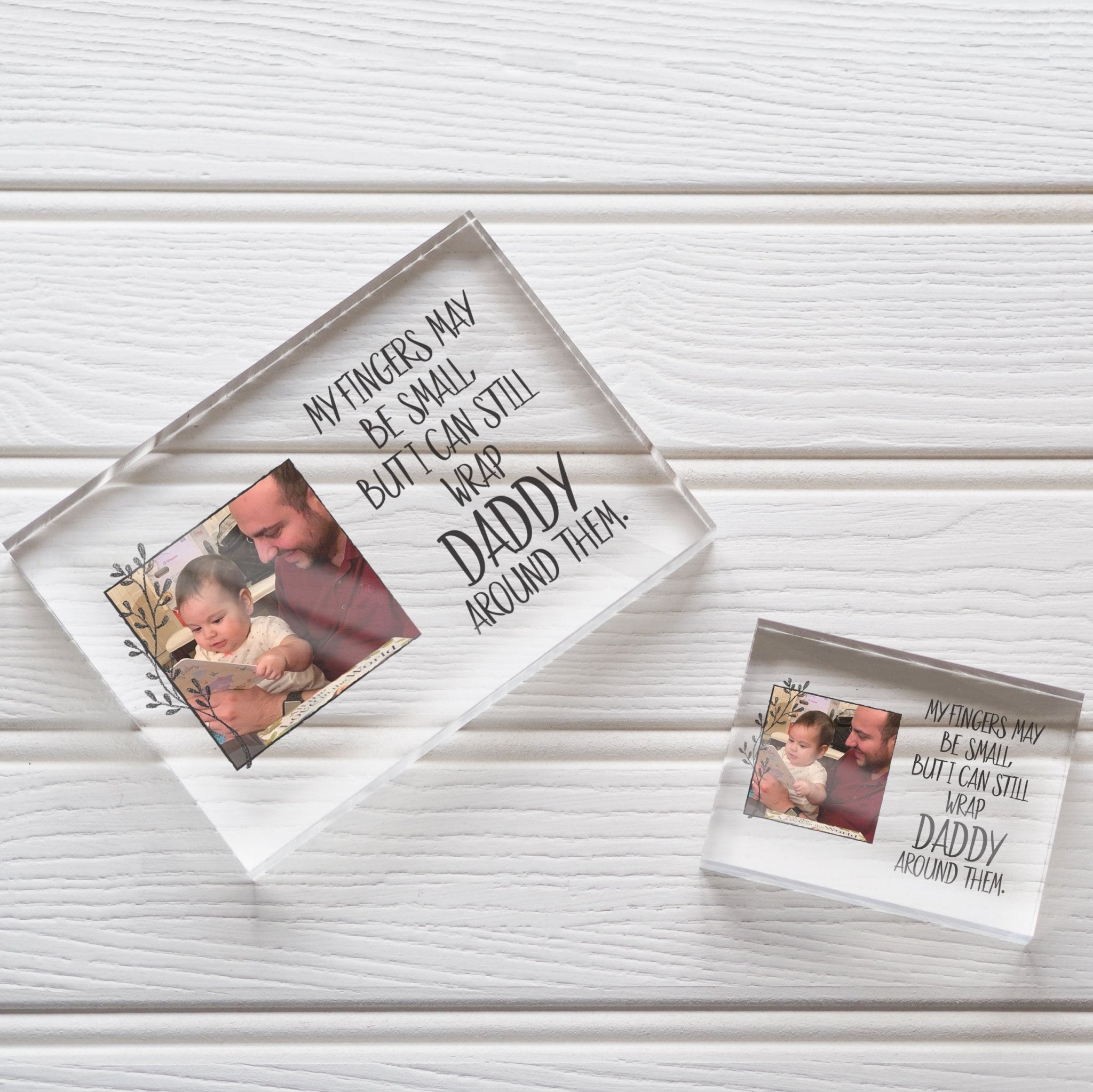 New Dad Gift, Fathers Day Frame, Father Daughter Gift, First Fathers Day Gift PhotoBlock - Unique Prints