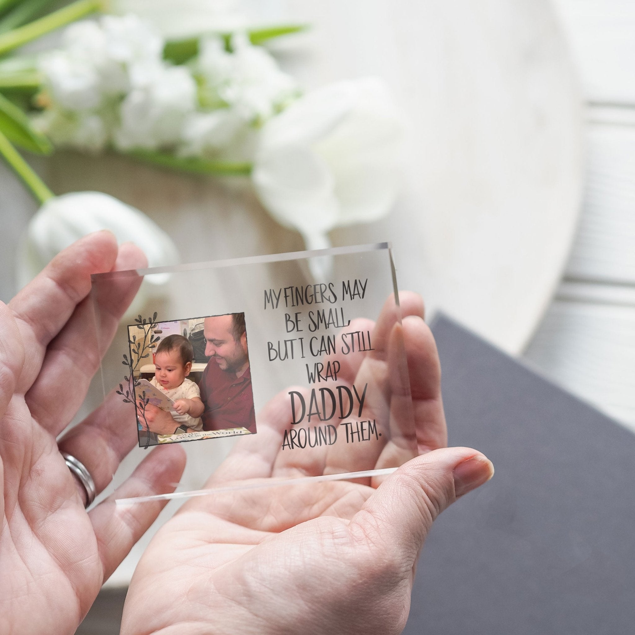 New Dad Gift, Fathers Day Frame, Father Daughter Gift, First Fathers Day Gift PhotoBlock - Unique Prints