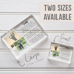 Load image into Gallery viewer, New Dad Gift, Gift For New Dad From Wife, First Fathers Day Gift, Custom Poem Print PhotoBlock - Unique Prints
