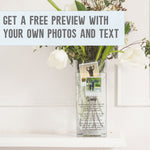 Load image into Gallery viewer, New Dad Quotes Customized Photo Glass Vase | First Fathers Day Gift Ideas From Wife | Personalized Acrylic Picture Flower Stand Home Decor Vase - Unique Prints
