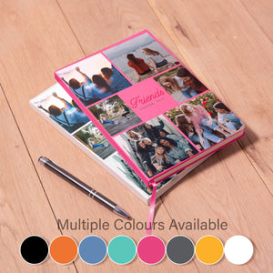 Personalised A5 Photo Journal, Lined Notebook, Gift for Friends