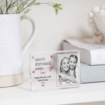 Load image into Gallery viewer, Personalised Auntie Gift | Happy Birthday Aunt | Keepsake Ornament PhotoBlock - Unique Prints
