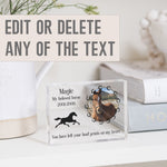 Load image into Gallery viewer, Personalised Horse Loss Gift | Horse Memorial Frame PhotoBlock - Unique Prints
