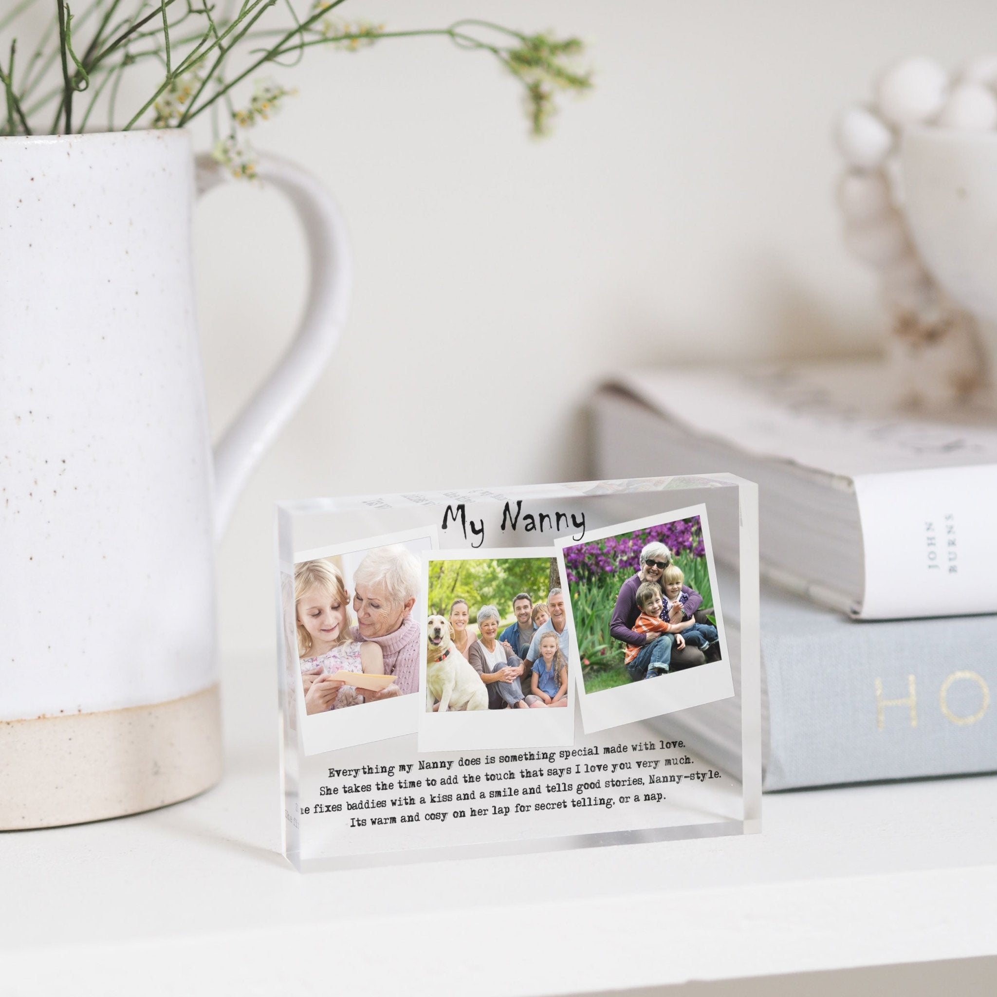 Personalised Nanny Gift | Nanny crystal clear glass | Nanny personalized photo | Nanny quotation | Nannie customized photo PhotoBlock - Unique Prints