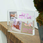 Load image into Gallery viewer, Personalised New Baby Newborn Baby Girl Crystal Photo Block Present Birth Gift
