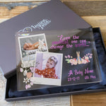 Load image into Gallery viewer, Personalised New Baby Newborn Baby Girl Crystal Photo Block Present Birth Gift
