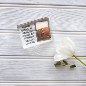 PERSONALISED PHOTO FRAME (3x4” or 5x7”) | Glass Photo Frame | Custom Quote Frame | Custom Text Frame | Small Photo Frame | Large Photo Frame PhotoBlock - Unique Prints