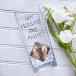 Load image into Gallery viewer, Personalised Photo Glass Vase | Custom Text Message Quotation Family Gift Ideas | Customized Flower Stand with Picture Present Vase - Unique Prints
