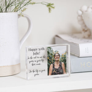 Personalized 50th Birthday Gift For Women | 50th Gift For Woman | 50th Birthday Gift For Mom PhotoBlock - Unique Prints
