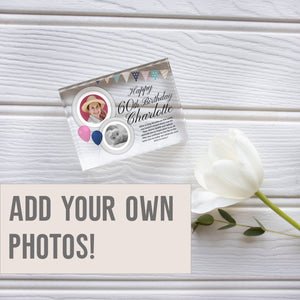 Personalized 60th Gift For Her or For Him | 60th Photo Frame for Father or Mother | 60th Birthday Gift Idea For Mom or For Dad PhotoBlock - Unique Prints