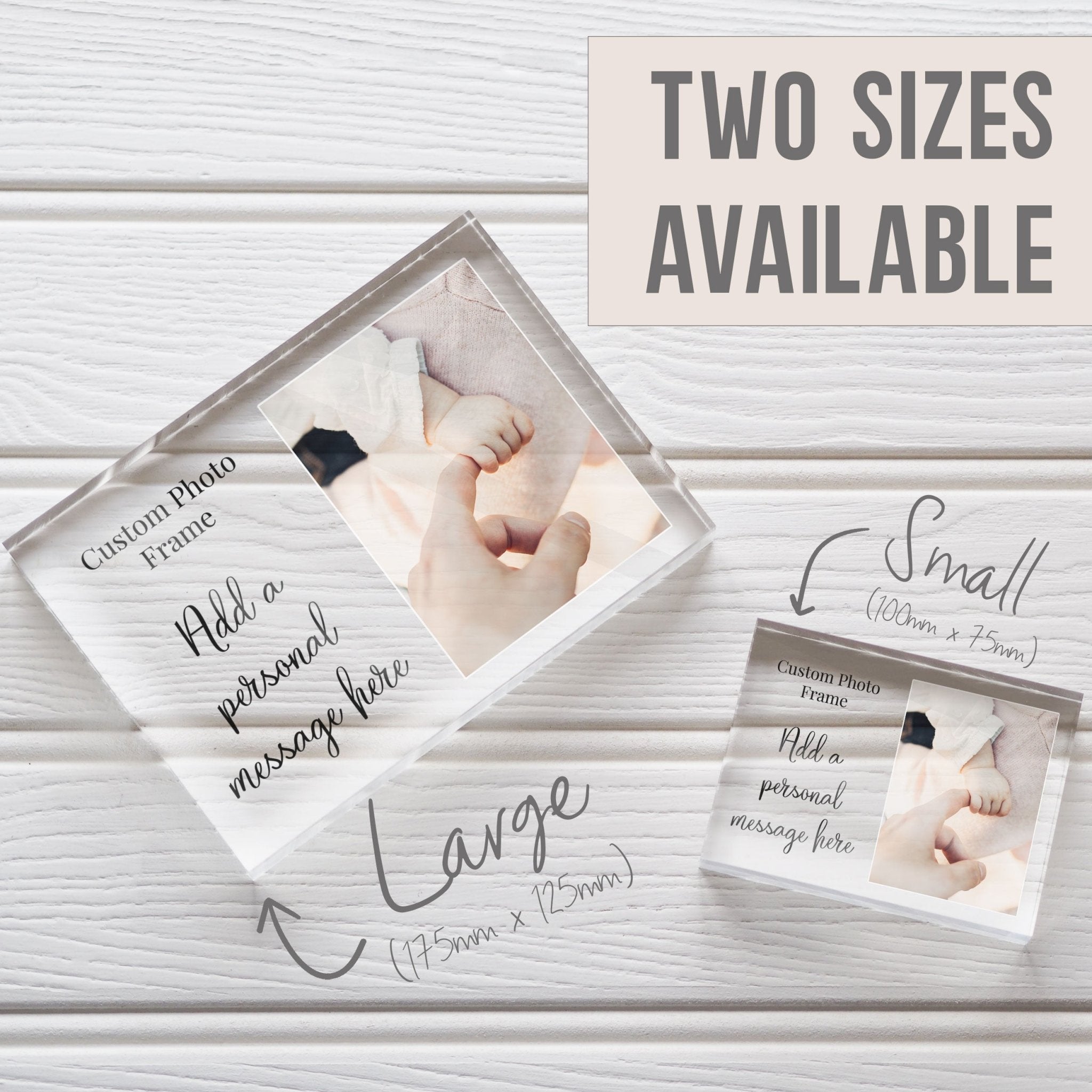 Personalized baby Picture Frame | Holding Hands Baby Girl New Baby Gift PhotoBlock - Unique Prints