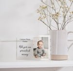 Load image into Gallery viewer, Personalized Baby Picture Frame | New Baby Boy Gift | Twin Baby Gift Picture Frame PhotoBlock - Unique Prints
