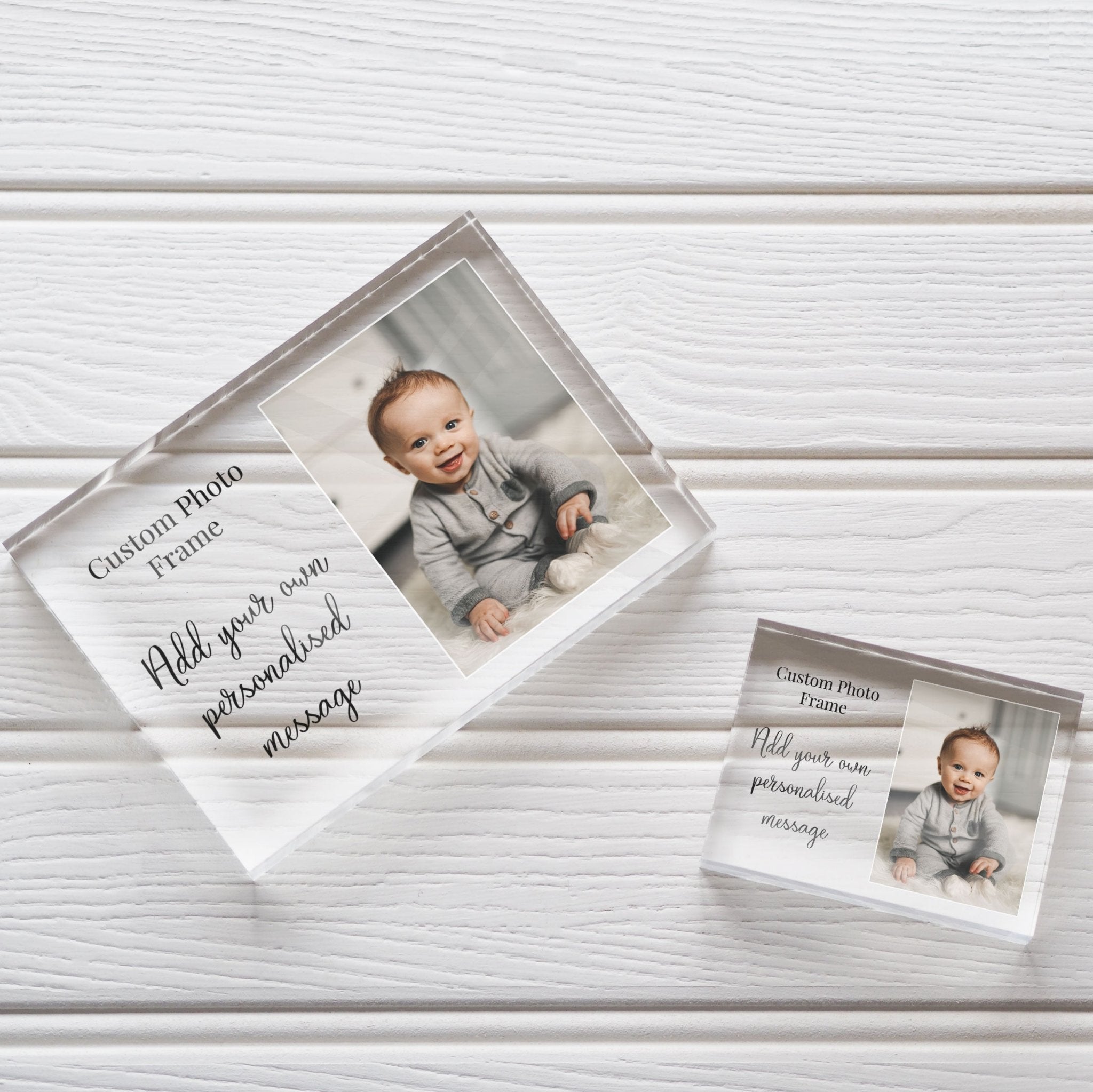 Personalized Baby Picture Frame | New Baby Boy Gift | Twin Baby Gift Picture Frame PhotoBlock - Unique Prints