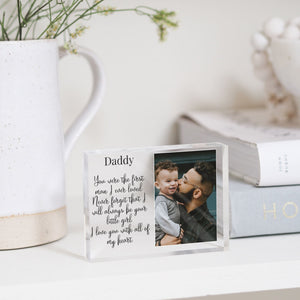 Personalized Gift For Dad From Daughter | Father Birthday Gift From Daughter PhotoBlock - Unique Prints