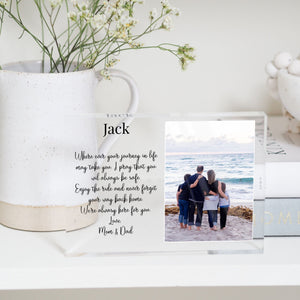 Personalized Gift For Son From Parents | Gift Engraved For Son From Mom | Son Gift From Dad PhotoBlock - Unique Prints