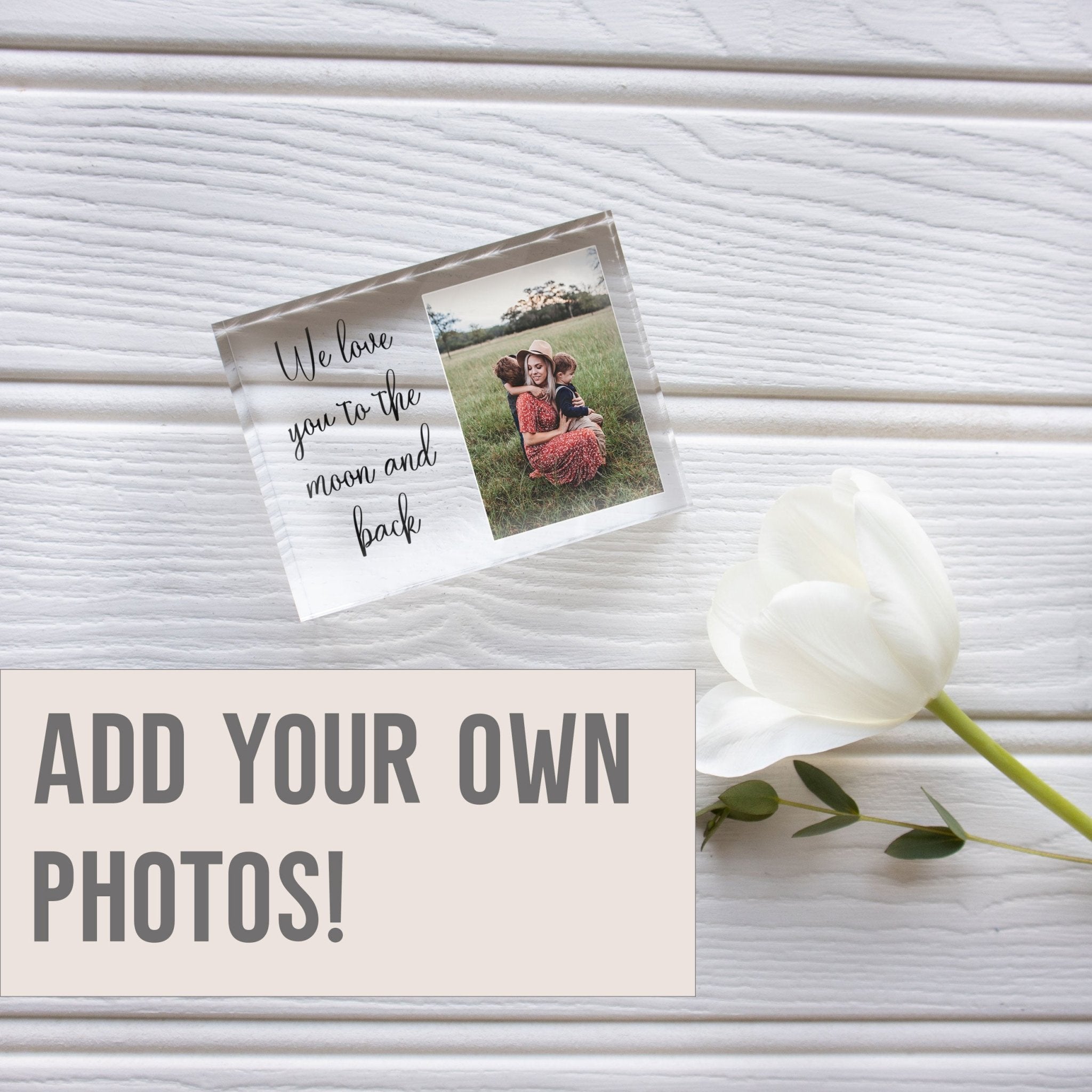 Personalized Mom Photo Gift Plaque, Mom Picture Frame, Family Photo Gift, Mummy Photo Frame, PhotoBlock - Unique Prints