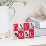 Load image into Gallery viewer, Personalized Multi Photo Frame | Love Collage Picture Frame | Valentines Gift For Him &amp; For Her | Love Letters Picture Block PhotoBlock - Unique Prints
