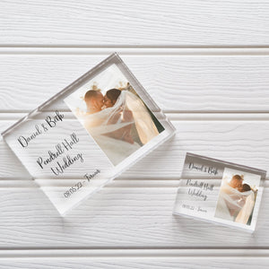 Personalized Picture Frame Wedding, Parents Wedding Gift, Engagement Frame PhotoBlock - Unique Prints