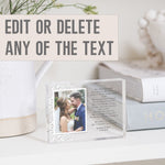 Load image into Gallery viewer, Personalized Wedding Gift For Couple | 2nd Anniversary Gift For Wife | Future Husband Gift PhotoBlock - Unique Prints
