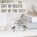 Load image into Gallery viewer, Robins appear quote glass block, Memorial gift, Funeral keepsake PhotoBlock - Unique Prints

