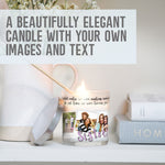 Load image into Gallery viewer, Sisters Custom Photo Candle Holder | Bride Gift Ideas from Sis | Girl Siblings Personalized Votive Glass with Picture | Home Decor Present Candleholder - Unique Prints
