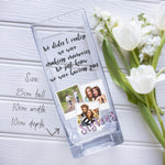 Load image into Gallery viewer, Sisters Custom Photo Glass Vase | Bride Gift Ideas from Sis | Sister Quotes Acrylic Picture Flower Stand | Personalized Home Decor Present Vase - Unique Prints
