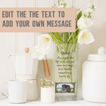 Load image into Gallery viewer, Sisters Quotes Customized Photo Glass Vase | Sis Quotation Gift Ideas | Personalized Acrylic Crystal Picture Flower Stand Home Decor Vase - Unique Prints
