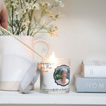 Load image into Gallery viewer, Sympathy Gift Mother Custom Photo Candle Holder | Loss of Mom, Condolence Present Ideas | Personalized Votive Glass with Picture Home Decor Candleholder - Unique Prints
